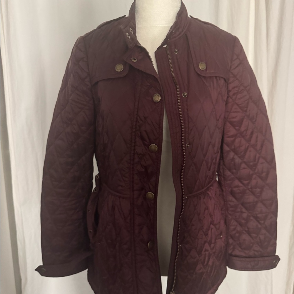Burberry Quilted Utility Jacket - Deep Burgundy